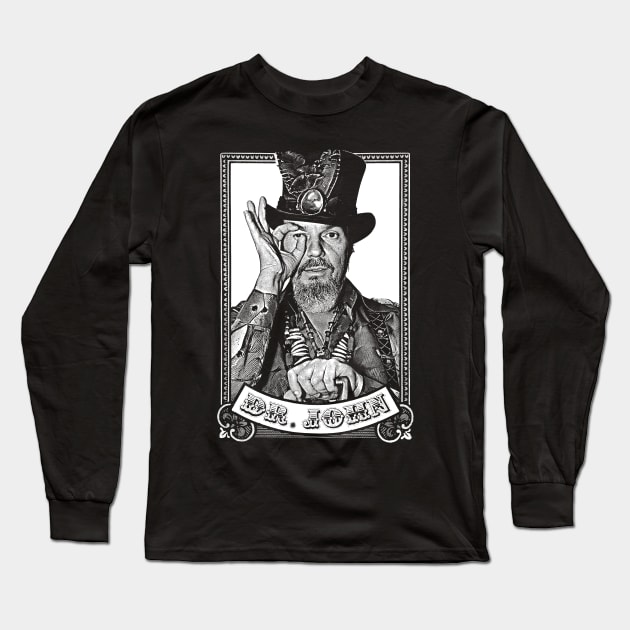 Dr John †††† Vintage New Orleans Design Long Sleeve T-Shirt by DankFutura